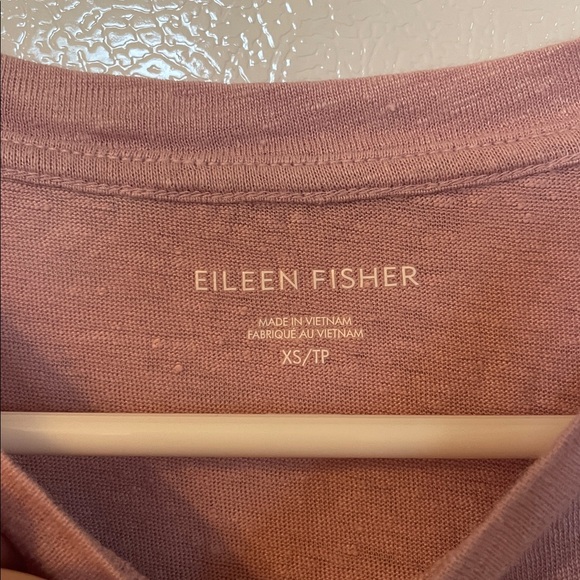 Eileen Fisher Women’s XS Oversized 100% Linen Soft Rose Short Sleeve Tee - Picture 2 of 5
